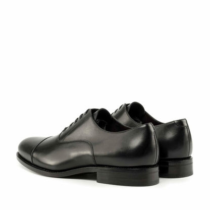 Full Black Calf Belmont Leather Oxford Shoes