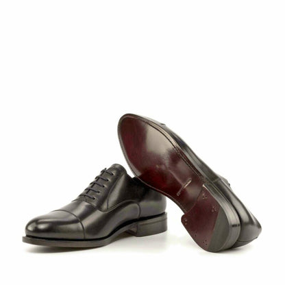 Full Black Calf Belmont Leather Oxford Shoes