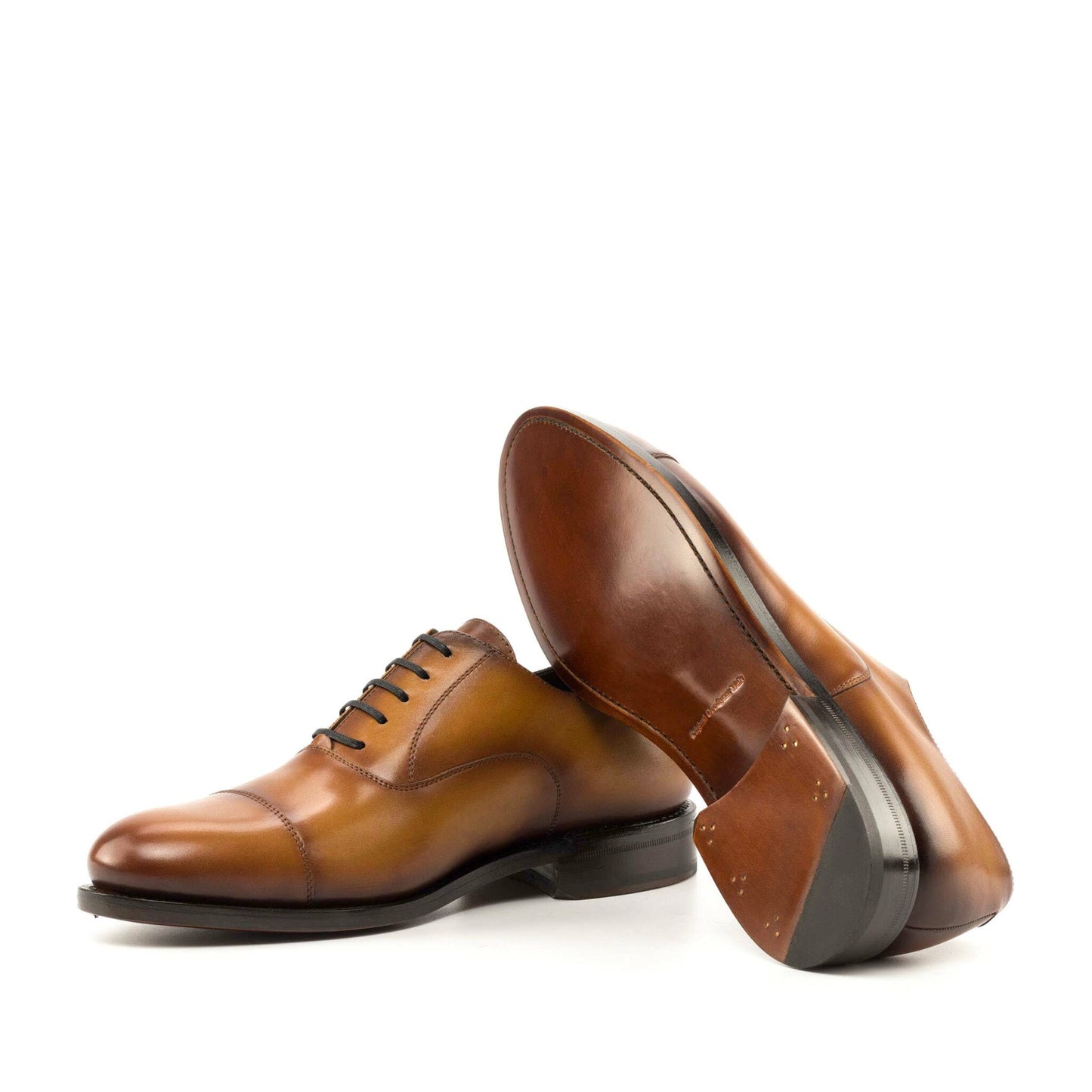 Premium Tan Calf Belmont Leather Oxford Shoes