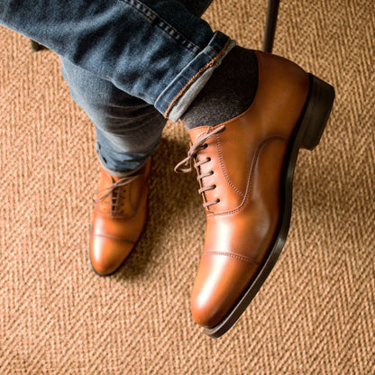 Kevin Premium Tan With Two Tone Leather Oxford Shoes