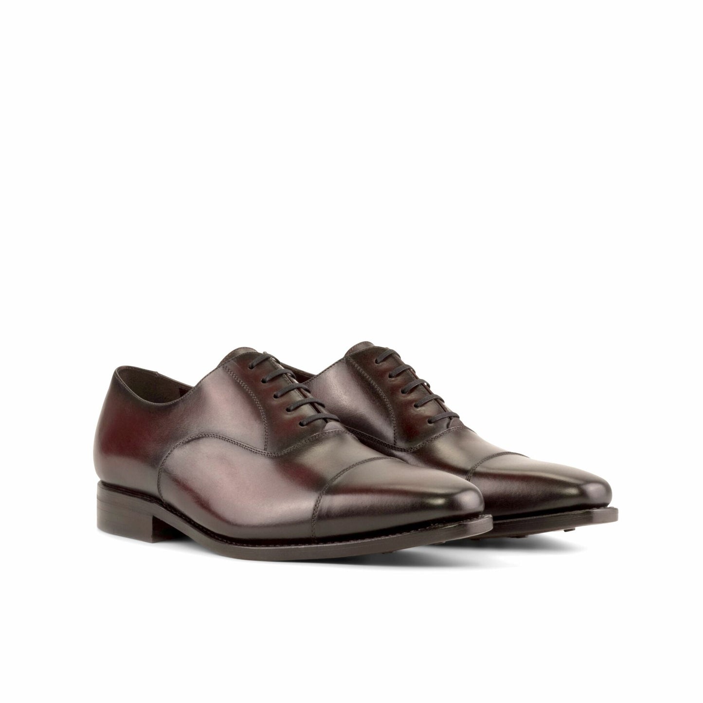 George Burgundy With Two Tone Leather Oxford Shoes