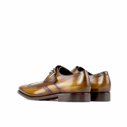 Robert Wood Finish Tam Single Brogue Strap Monk