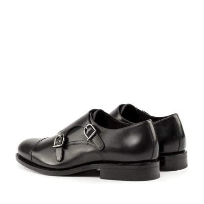 Charles Black Calf Cap Toe Double Strap Monk