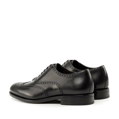 Premium Black Calf Wing-Tip Brogue Shoe