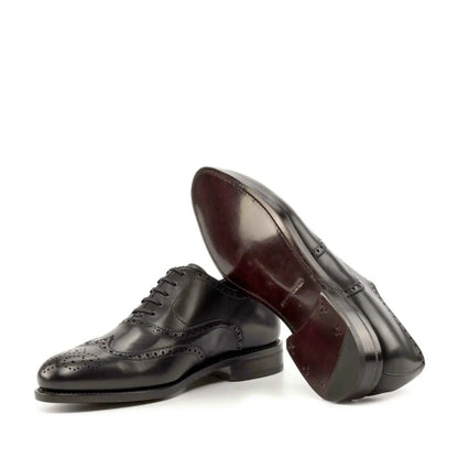 Premium Black Calf Wing-Tip Brogue Shoe