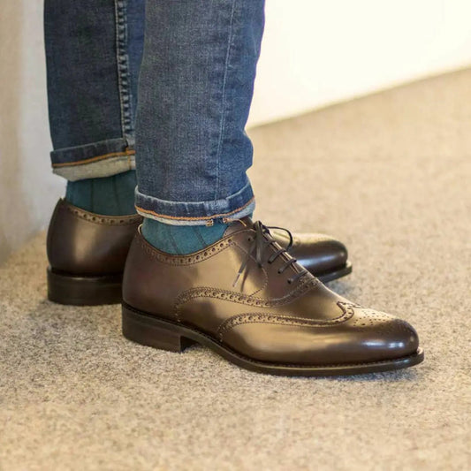 Brown Calf Wing-Tip Brogue Shoe