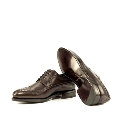 Brown Calf Longwing Blucher  Brogue Shoe