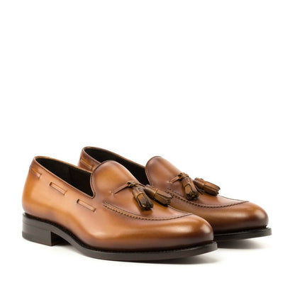 Ryan Cognac Stylish Round Tassel Loafer