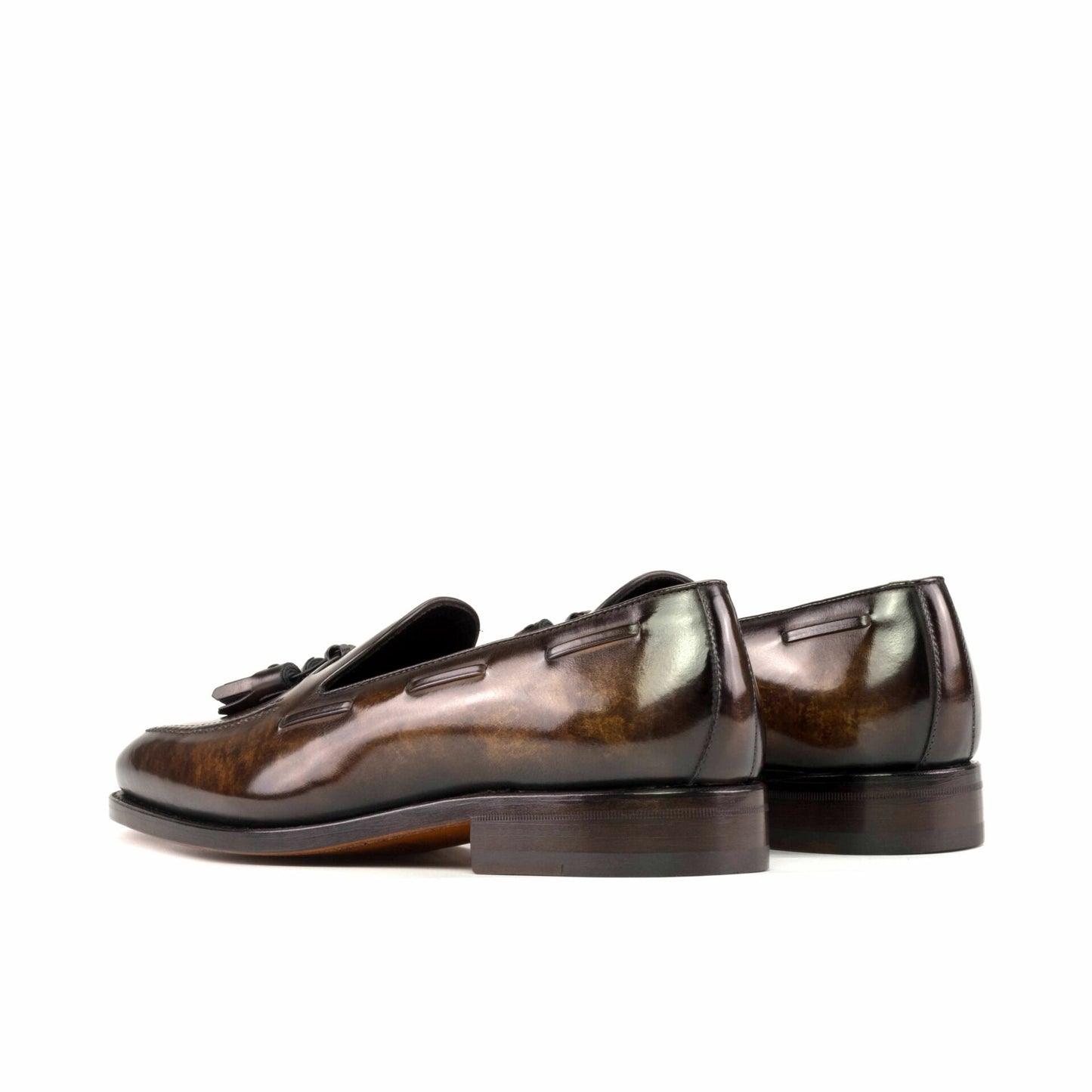 Alex Handpainted Tabbacco Cognac Stylish Square Toe Tassel Loafer