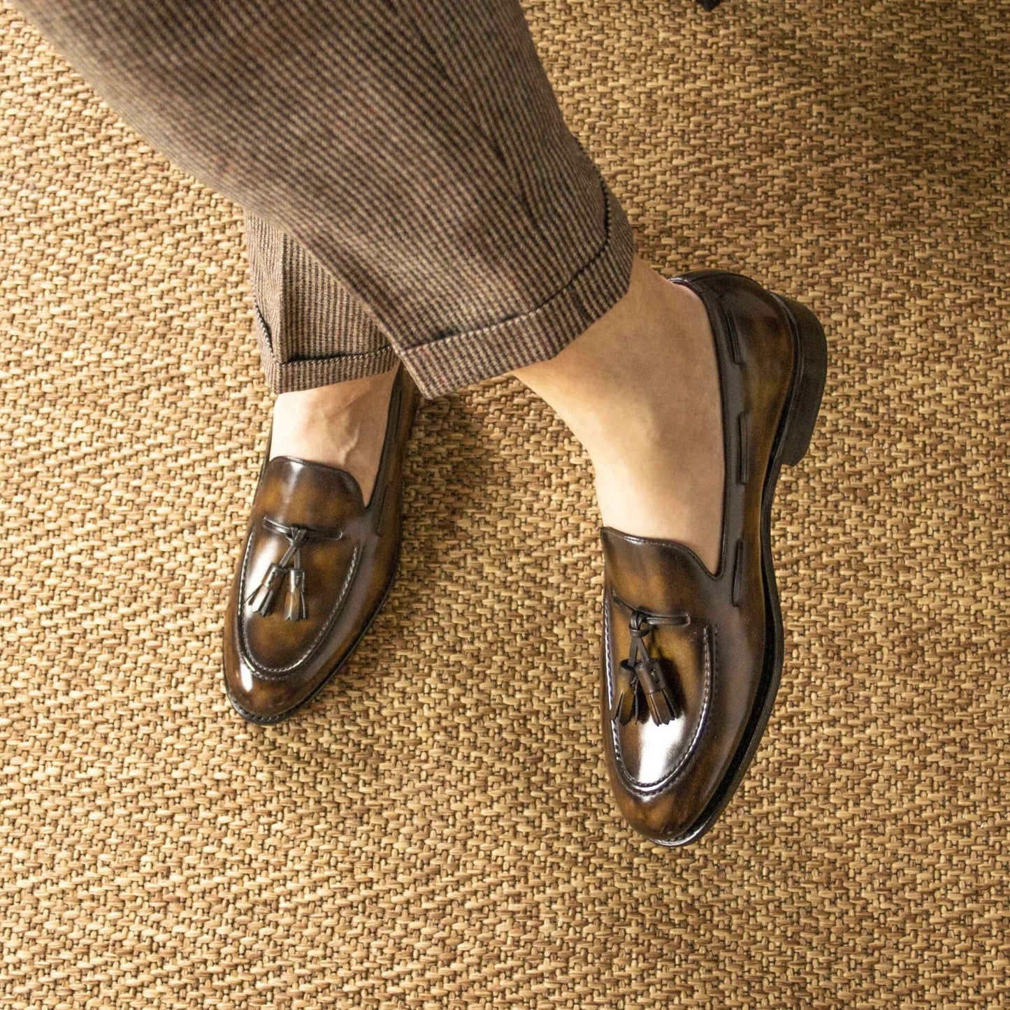 Adam Handpainted Fringe Navy blue Loafer