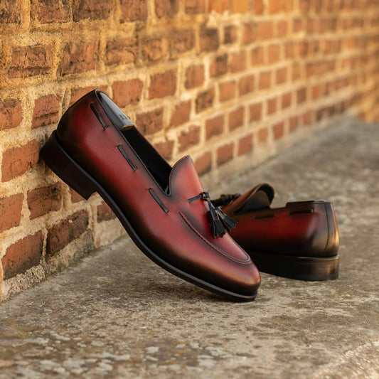 Burgundy With Black Shade Tassel Loafer