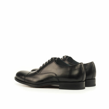 Black Premium Cap Toe Leather Oxford Dress Shoes