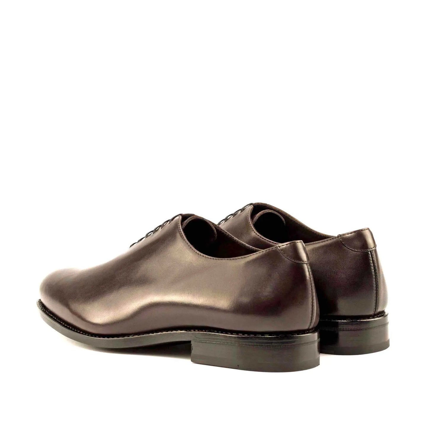 Brown Box Calf Leather Wholecut Derby Shoe