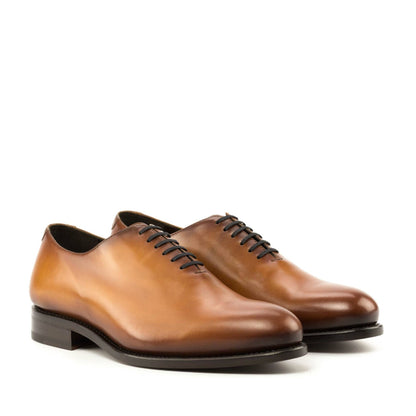 Premium Tan Calf Leather Wholecut Derby Shoe