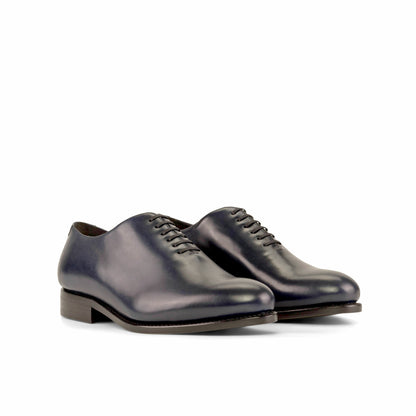 Royal Blue Calf With Black Two Tone Shade Leather Wholecut Shoe