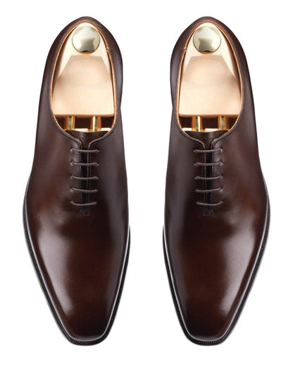 Adam Brown Calf Wholecut Derby Shoe With Toe Design