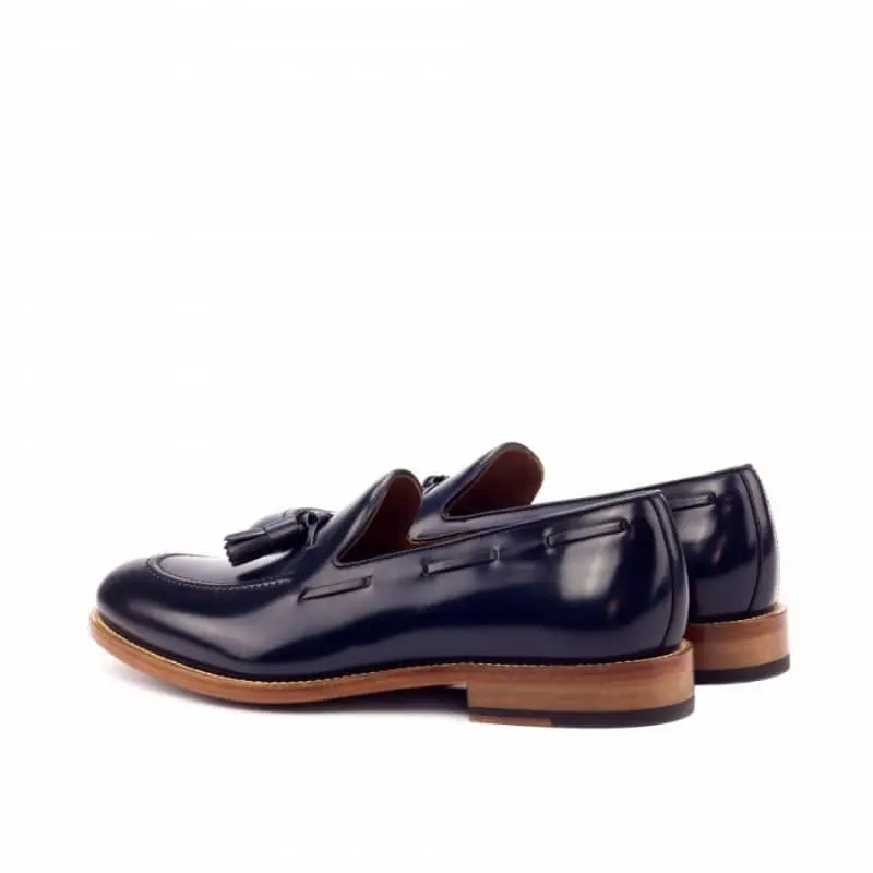 Black Calf Luxury Tassel Penny Loafer Natural Sole