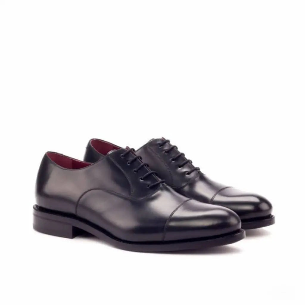 Black Calf Belmont Leather Oxford Shoes