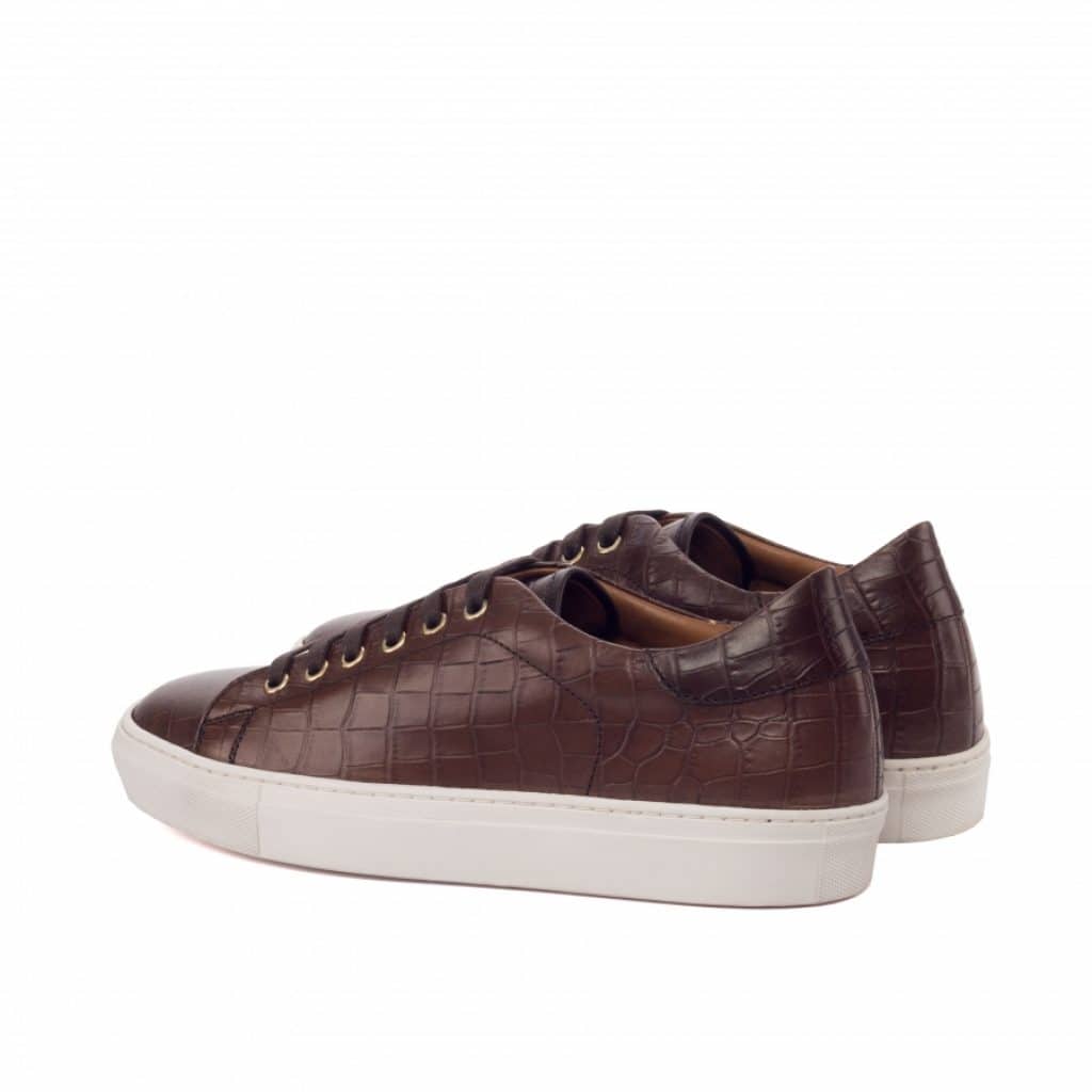 Demon Brown Croco Low Top Sneakers