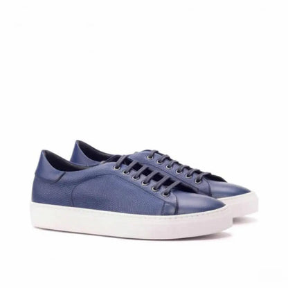 Carlos Navy Blue Milled Sneakers