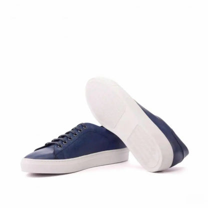 Carlos Navy Blue Milled Sneakers